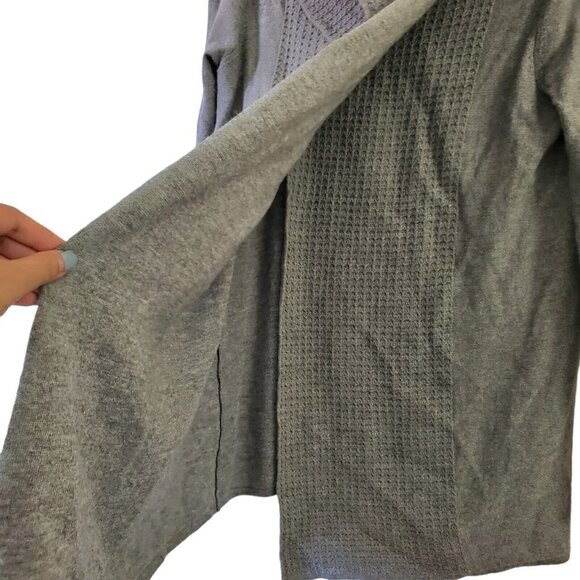 Soft Surroundings Miranda Wrap Cardigan Sweater Small Gray Wool Blend Envelope - Picture 3 of 10